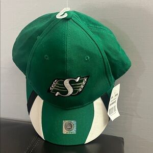 Saskatchewan Roughriders Green White & Black Cap with Embroidered Logo
